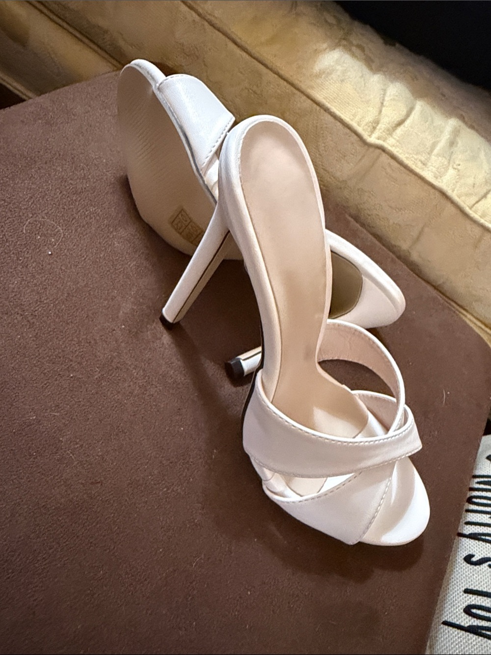 White Strappy High Heel Sandals for Women